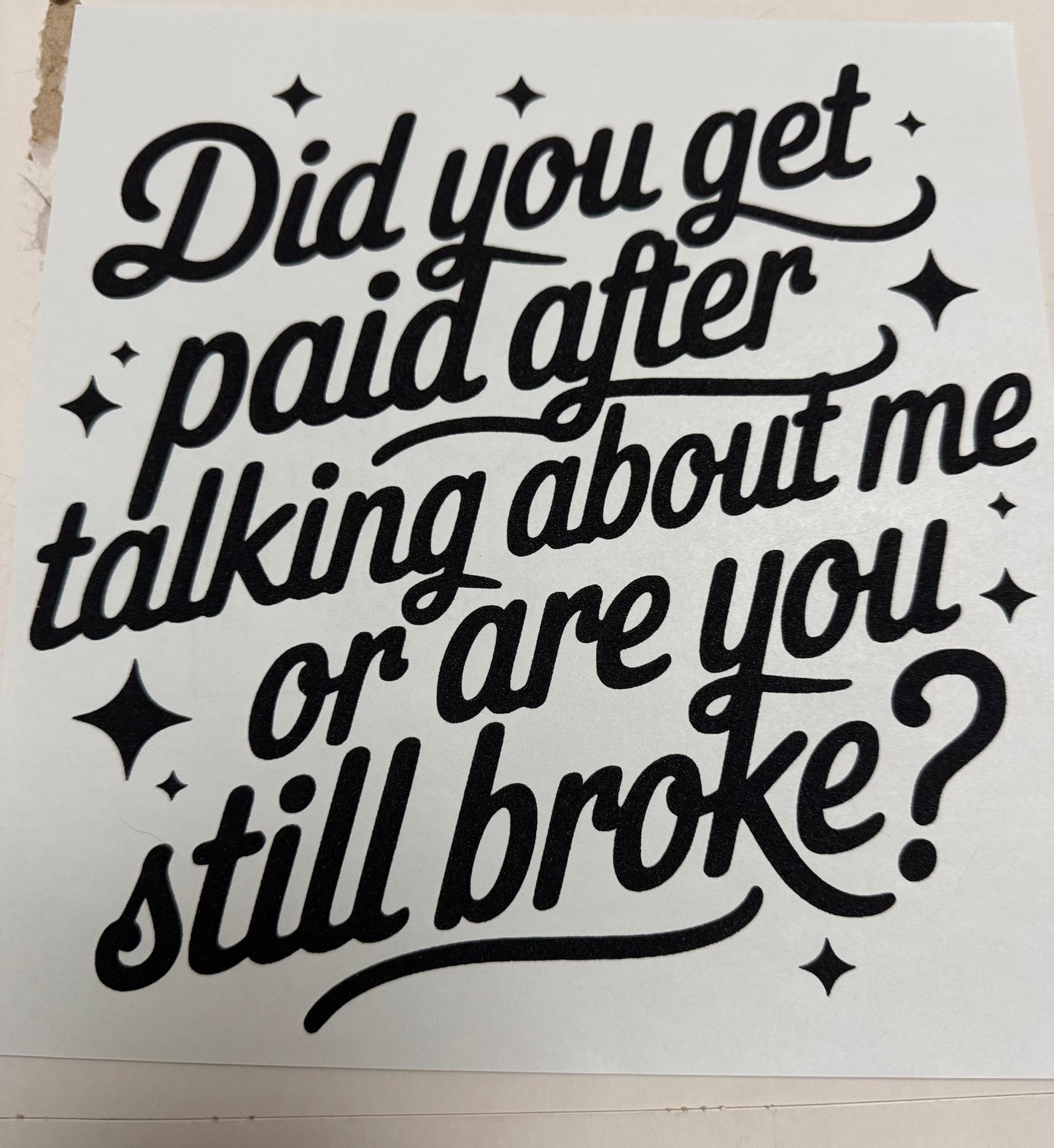 Talking about me